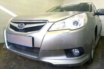 4 099 р. Защитная сетка в бампер (низ, ячейка 4х10 мм) Стрелка11 Премиум Subaru Legacy BM/B14 дорестайлинг седан (2009-2013) (Чёрная)  с доставкой в г. Вологда. Увеличить фотографию 4