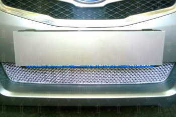 4 299 р. Защитная сетка в бампер (низ, ячейка 4х10 мм) Стрелка11 Премиум Subaru Legacy BM/B14 дорестайлинг седан (2009-2013) (Хром)  с доставкой в г. Вологда. Увеличить фотографию 2