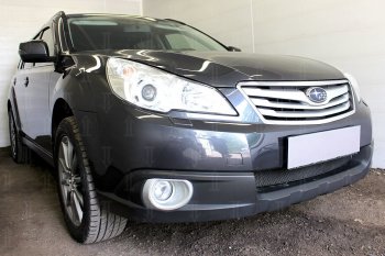 4 099 р. Защитная сетка в бампер (низ, ячейка 4х10 мм) Стрелка11 Премиум Subaru Outback BR/B14 дорестайлинг универсал (2009-2013) (Чёрная)  с доставкой в г. Вологда. Увеличить фотографию 4