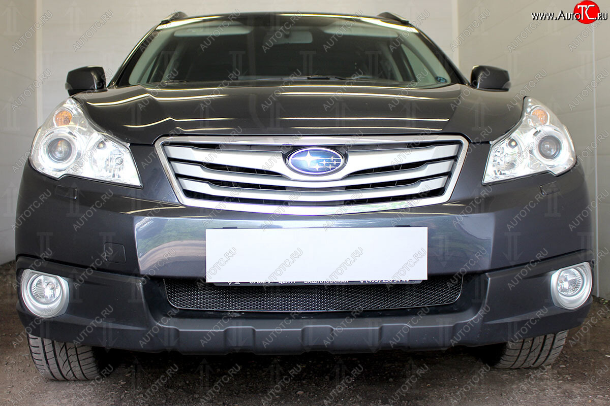 4 099 р. Защитная сетка в бампер (низ, ячейка 4х10 мм) Стрелка11 Премиум Subaru Outback BR/B14 дорестайлинг универсал (2009-2013) (Чёрная)  с доставкой в г. Вологда