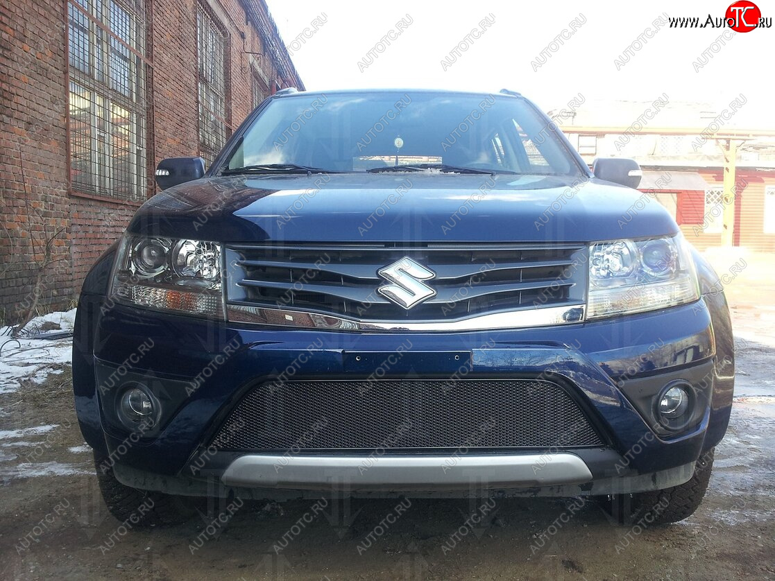 4 299 р. Защитная сетка в бампер (низ, ячейка 4х10 мм) Стрелка11 Премиум Suzuki Grand Vitara JT 5 дверей 2-ой рестайлинг (2012-2016) (Чёрная)  с доставкой в г. Вологда