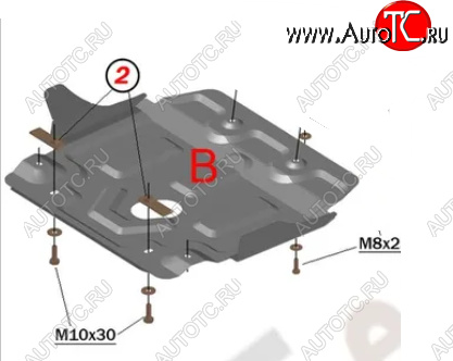 6 549 р. Защита картера двигателя (V-4,6) Alfeco  Lexus GX460  J150 (2009-2022) дорестайлинг, 1-ый рестайлинг, 2-ой рестайлинг (Алюминий 3 мм)  с доставкой в г. Вологда