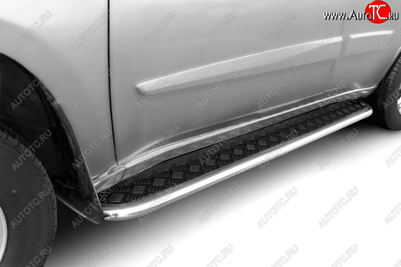22 999 р. Защита штатных порогов Arbori d42 с листом(чёрный квинтет) CHERY TIGGO FL 2013-  Черри Тигго 5 Arbori afzdactfl12  с доставкой в г. Вологда