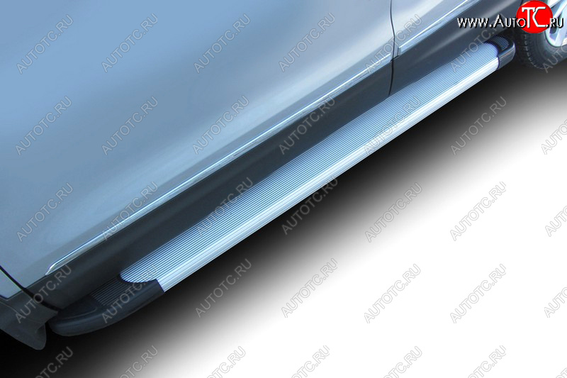22 849 р. Комплект алюминиевых порогов Arbori Optima Silver 1700 для NISSAN Qashqai 2014-2019  Ниссан Кашкай Arbori afzdaalniq02  с доставкой в г. Вологда