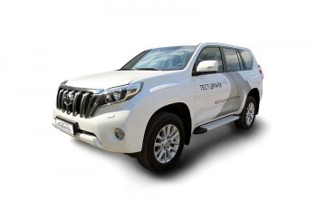 21 999 р. Комплект алюминиевых порогов Arbori Optima Silver 1600 для TOYOTA Land Cruiser Prado 2014-2017  Тойота Ленд крузер прадо Arbori afzdaaltop1402  с доставкой в г. Вологда. Увеличить фотографию 1