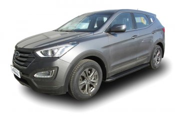 23 999 р. Комплект алюминиевых порогов Arbori Optima Black 1800 для HYUNDAI Santa Fe 2012-2016  Хендай Санта Фе Arbori afzdaalhsft1201  с доставкой в г. Вологда. Увеличить фотографию 1
