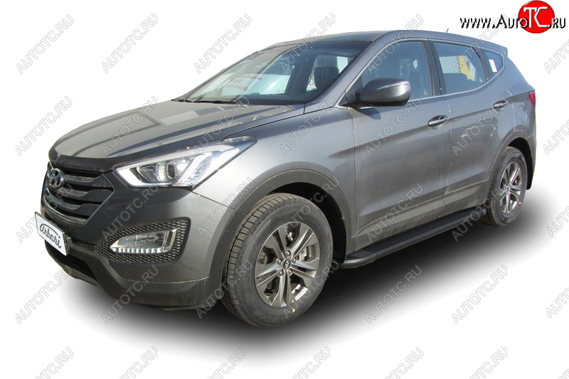 23 999 р. Комплект алюминиевых порогов Arbori Optima Black 1800 для HYUNDAI Santa Fe 2012-2016  Хендай Санта Фе Arbori afzdaalhsft1201  с доставкой в г. Вологда