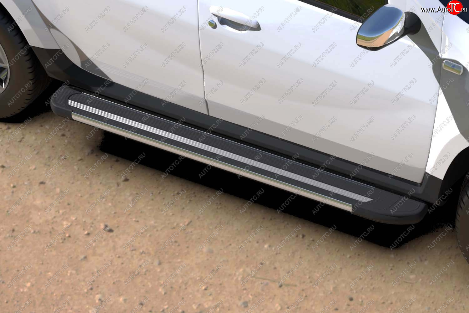 25 999 р. Комплект алюминиевых порогов Arbori Luxe Black 1800 для RENAULT Duster 2015-2021  Рено Дастер Arbori afzdaalrd1503  с доставкой в г. Вологда