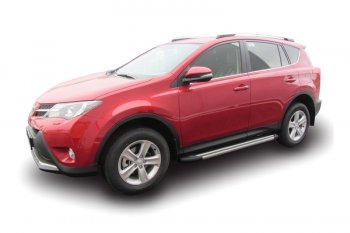 25 999 р. Комплект алюминиевых порогов Arbori Luxe Black 1700 для TOYOTA RAV4 2013-2015  Тойота Рав 4 Arbori afzdaaltr41303  с доставкой в г. Вологда. Увеличить фотографию 1