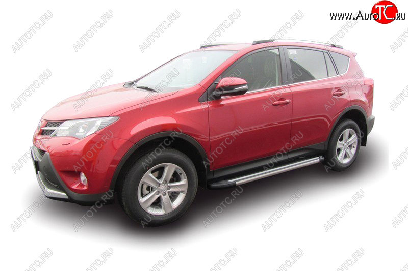25 999 р. Комплект алюминиевых порогов Arbori Luxe Black 1700 для TOYOTA RAV4 2013-2015  Тойота Рав 4 Arbori afzdaaltr41303  с доставкой в г. Вологда