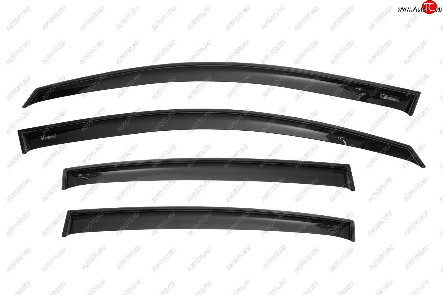 3 899 р. Дефлекторы окон Vinguru VW Tiguan 2016-2020, 2020- накладныескотчк-т 4 шт.акрил  Фольксваген Тигуан Vinguru afv87717  с доставкой в г. Вологда