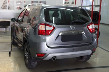 1 899 р. Накладка на задний бампер для Nissan Terrano 2014-2015, шагрень  Ниссан Террано Русская Артель nntr-028702  с доставкой в г. Вологда. Увеличить фотографию 1