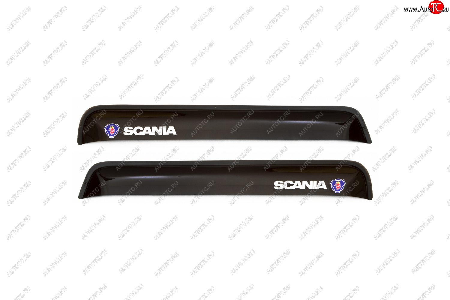 1 499 р. Дефлектор окон 2 шт. SCANIA 3 серия (82113143)  прямой 1988-1996, накладной, скотч 3М, дымчатый  Скания 3- серия REIN reinwv884  с доставкой в г. Вологда