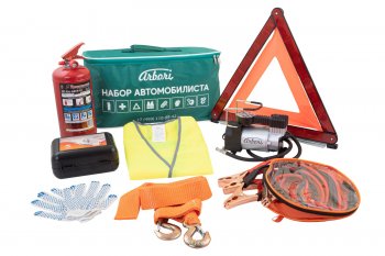 6 599 р. Автомобильный набор ARBORI Extra (Basic + трос 5 т, компрессор 35 л, провода) Arbori afek.extra.01  с доставкой в г. Вологда. Увеличить фотографию 1