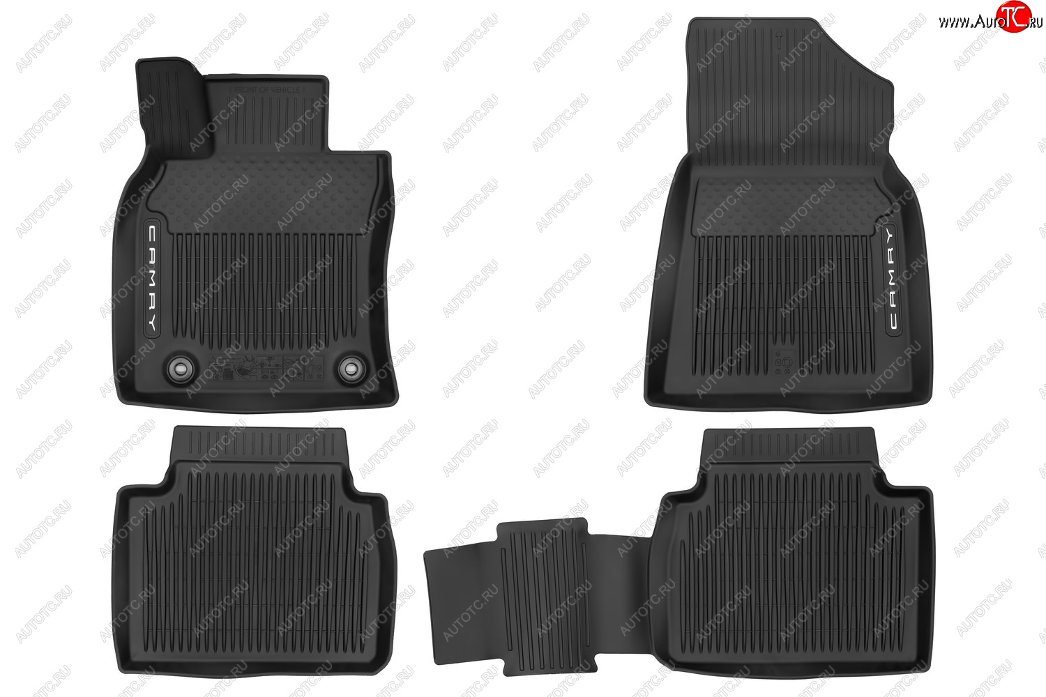 2 499 р. Всесезонные ковры в салонAll Weather Floor Mats TOYOTA Camry 2017-2021, 2021-, чёрн., 4 шт.  Тойота Камри TOYOTA pw21006003  с доставкой в г. Вологда
