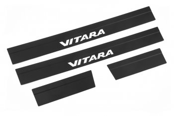 2 169 р. Накладка на внутренние пороги Suzuki Vitara, к-т 4 шт. Черные  Сузуки Сх4 SUZUKI 990nn-54p00-000  с доставкой в г. Вологда. Увеличить фотографию 1