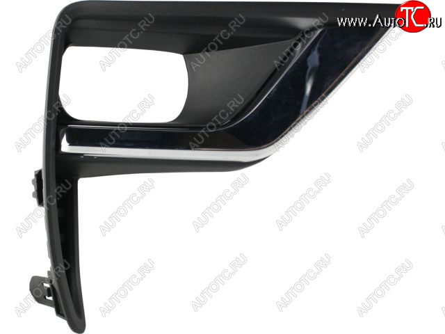 679 р. Правая вставка переднего бампера (с отверстием под ПТФ, пр-во Китай) BODYPARTS  Toyota Land Cruiser Prado  J150 (2017-2020) 2-ой рестайлинг (молдинг хром)  с доставкой в г. Вологда