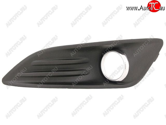 479 р. Левая вставка переднего бампера (с отверстием под ПТФ, пр-во Китай) BODYPARTS Ford Fiesta 6 хэтчбэк 5 дв. рестайлинг (2012-2019) (молдинг хром)  с доставкой в г. Вологда
