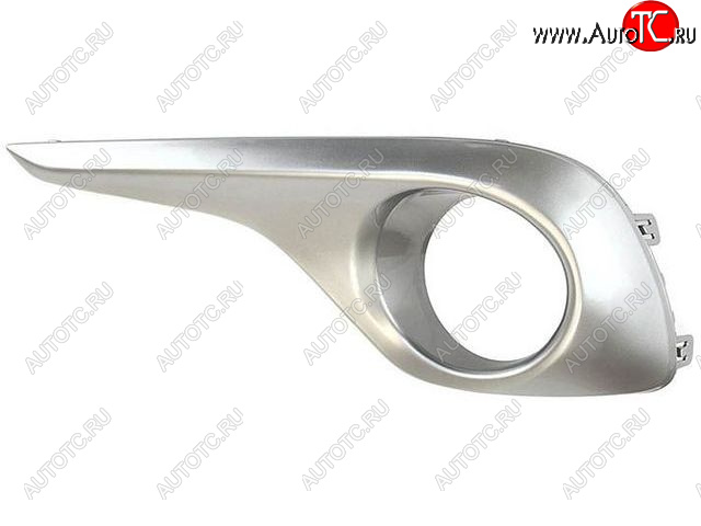 649 р. Правая вставка под ПТФ (серебристая) BodyParts Toyota Highlander XU40 рестайлинг (2010-2013)  с доставкой в г. Вологда