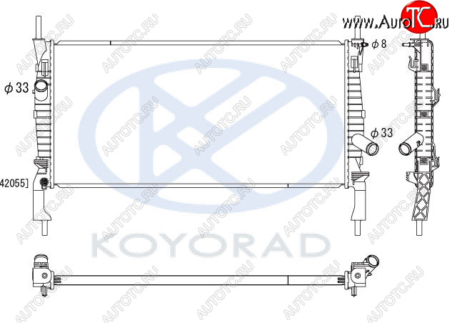 4 099 р. TRANSIT РАДИАТОР ОХЛАЖДЕН С КОНДИЦ (см.каталог) KOYORAD fdtrt06-912  с доставкой в г. Вологда