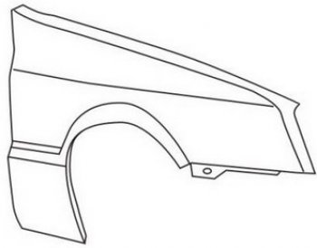 SIERRA КРЫЛО ПЕРЕДН ПРАВ БЕЗ ОТВ ППОВТОРИТЕЛЬ (Тайвань) BODYPARTS fdsie83-270-r