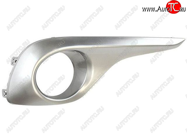 649 р. Левая вставка под ПТФ (серебристая) BodyParts  Toyota Highlander  XU40 (2010-2013) рестайлинг  с доставкой в г. Вологда
