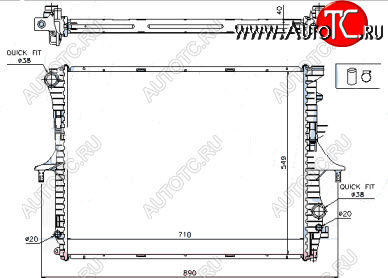 5 699 р. TOUAREG РАДИАТОР ОХЛАЖДЕН 2.5 TD (см.каталог) BODYPARTS vwtou02-913  с доставкой в г. Вологда