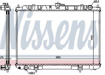 X-TRAIL РАДИАТОР ОХЛАЖДЕН 2.2 (дизель) (NISSENS) (AVA) NISSENS nnxtr01-910