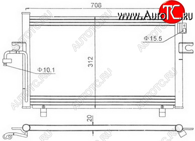 3 899 р. P11 (СМ ФОТО!! 735x331mm) КОНДЕНСАТОР КОНДИЦ (см.каталог) BODYPARTS nnp1197-931  с доставкой в г. Вологда
