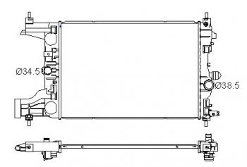 CRUZE ((1.6  113л.с.1,8  ASTRA 09- 1.6 AT без конд.) РАДИАТОР ОХЛАЖДЕН MT 1.6 1.8 BODYPARTS cvcrz09-911