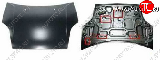 12 599 р. Капот BodyParts  Ford Fiesta  5 (2005-2008) хэтчбэк 5 дв. рестайлинг (Неокрашенный)  с доставкой в г. Вологда