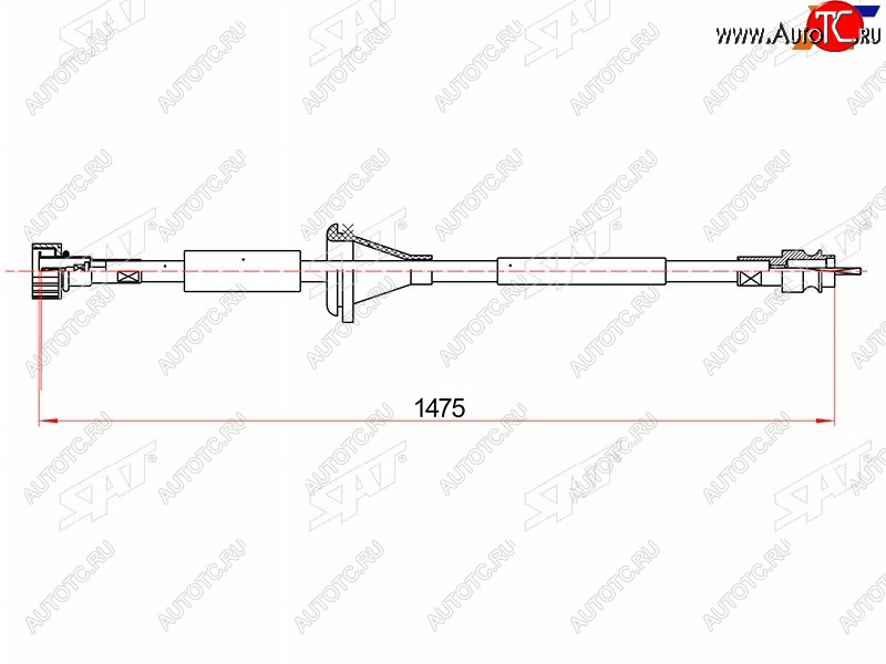 699 р. Трос спидометра MERCEDES-BENZ E-CLASS (W124) 85-93 SAT ST-325-0004  с доставкой в г. Вологда