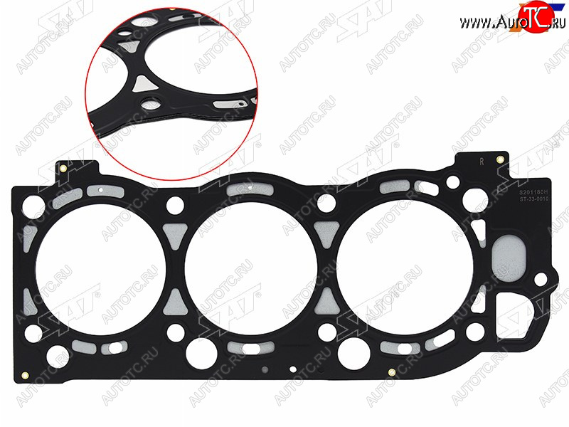 1 239 р. Прокладка ГБЦ TOYOTA LC PRADOSURFGRANVIA 5VZ 99-05 RH SAT ST-33-0010  с доставкой в г. Вологда