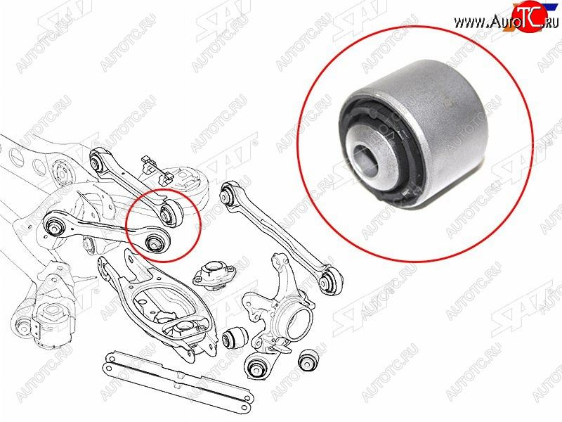 649 р. Сайлентблок BMW 1-Series 04-13  3-Series 05-14  X1 09-15  Mercedes-Benz A-Class 12-18  B-Class 1 SAT ST-33326777980-B1  с доставкой в г. Вологда