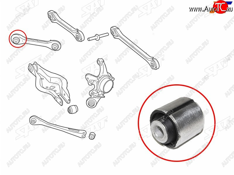 399 р. Сайлентблок BMW 1-Series 11-19  3-Series 11-19  2-Series 14-  3-Series Gran Turismo 13-20 SAT ST-33326792540B  с доставкой в г. Вологда