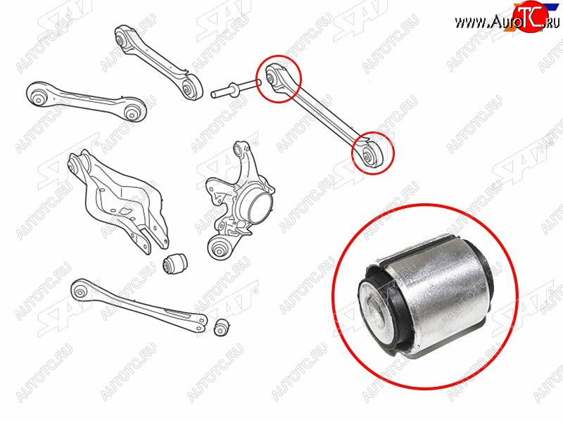 539 р. Сайлентблок BMW 1-Series 11-19  3-Series 11-19  2-Series 14-  3-Series Gran Turismo 13-20 SAT ST-33326792533B  с доставкой в г. Вологда