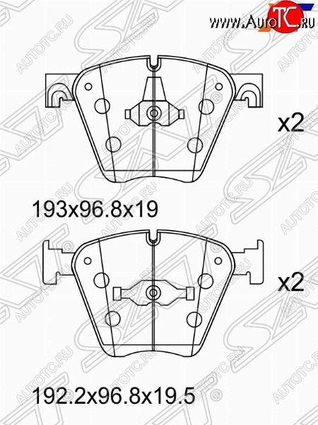 3 799 р. Колодки тормозные SAT (передние) BMW X6 F16 (2014-2020)  с доставкой в г. Вологда