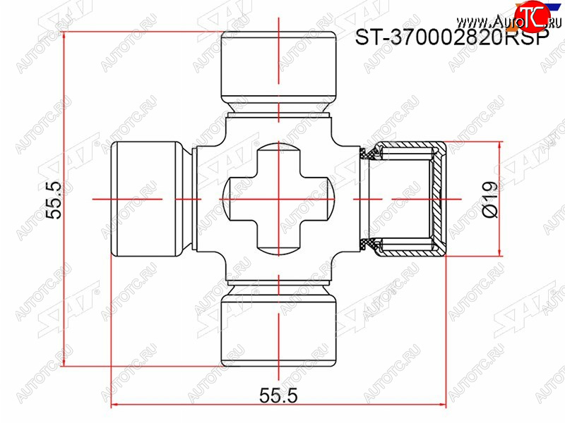 339 р. Крестовина RENAULT DUSTER 11- SAT ST-370002820RSP  с доставкой в г. Вологда