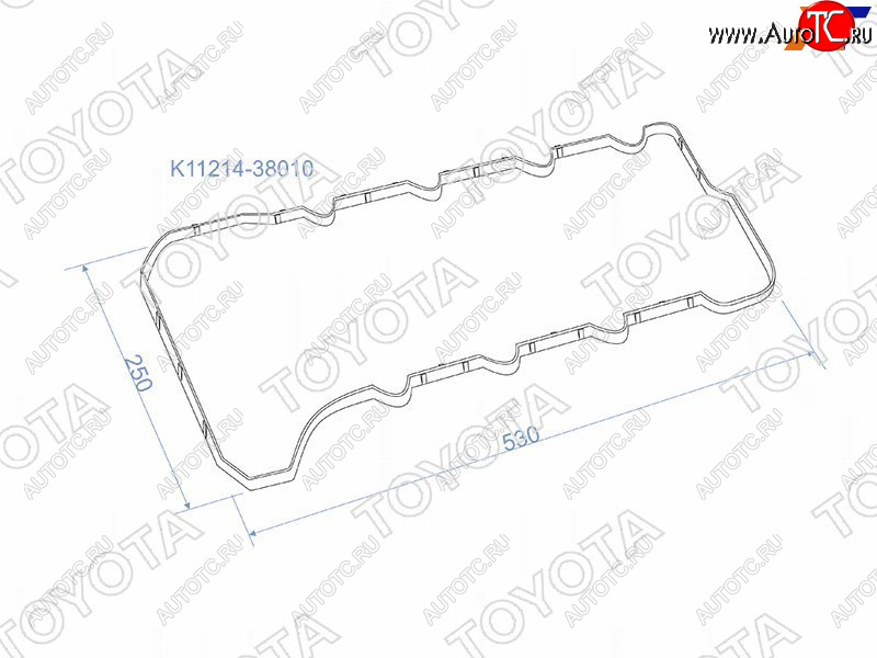 1 369 р. Прокладка клапанной крышки (3URFE) TOYOTA Lexus LX570 J200 дорестайлинг (2007-2012)  с доставкой в г. Вологда