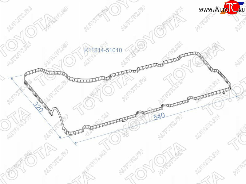 1 059 р. Прокладка клапанной крышки LH (1VDFTV) TOYOTA Toyota Land Cruiser 200 дорестайлинг (2007-2012)  с доставкой в г. Вологда