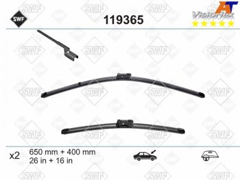 3 299 р. Комплект щеток стеклоочистителя 650мм+400мм TOYOTA AVENSIS 08-18                                     SWF 119365  с доставкой в г. Вологда. Увеличить фотографию 3