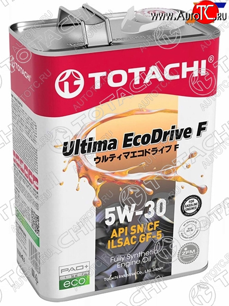 4 699 р. Масло моторное синтетическое TOTACHI Ultima Ecodrive F 5W-30 SN/CF, A5/B5, GF-5 4л TOTACHI 12204 TOTACHI 12204  с доставкой в г. Вологда