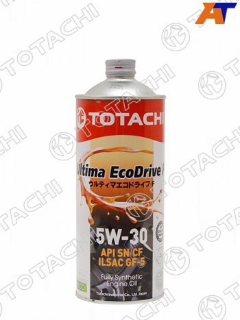 1 169 р. Масло моторное синтетическое TOTACHI Ultima Ecodrive F 5W-30 SNCF, A5B5, GF-5 1л                   TOTACHI 12201  с доставкой в г. Вологда. Увеличить фотографию 2