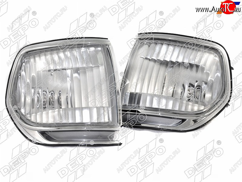 3 289 р. Передние габаритные фонари (комплект, хрусталь) DEPO  Toyota Land Cruiser  80 (1989-1997)  с доставкой в г. Вологда