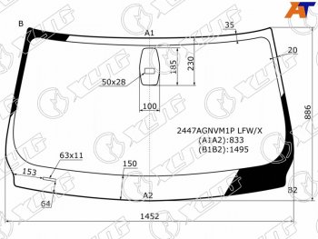 Стекло лобовое + дд BMW 3 SERIES E90/E91 4/5D 05-11 XYG 2447AGNVM1P LFW/X, 2447agnvm1plfwx XYG 2447AGNVM1P LFW/X