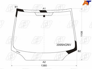 Стекло лобовое (4D SED) Honda Civic 05-12  Civic USA 05-08 FUYAO 3999AGNV