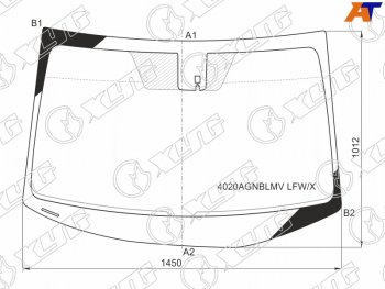 Стекло лобовое (Датчик дождя) XYG Honda Accord  9 CR (2013-2020) седан дорестайлинг, седан рестайлинг