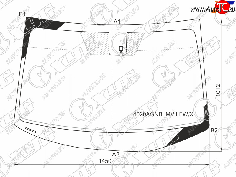7 399 р. Стекло лобовое (Датчик дождя) XYG  Honda Accord  9 CR (2013-2020) седан дорестайлинг, седан рестайлинг  с доставкой в г. Вологда