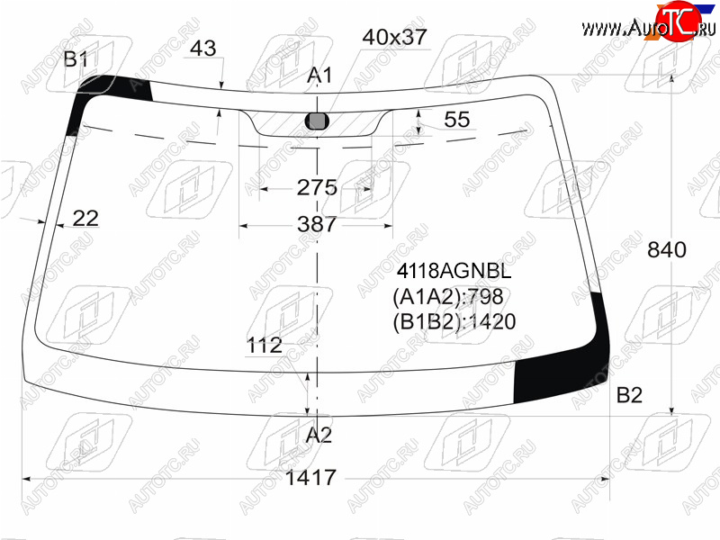 5 699 р. Стекло лобовое (Сборка Россия) Hyundai Accent 99-12  Verna 00-06  ТагАЗ Accent 99-12               FUYAO 4118AGNBL  с доставкой в г. Вологда