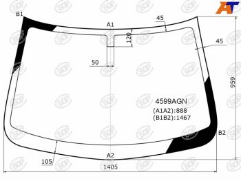 Стекло лобовое Datsun mi-Do 14-  on-DO 14-19  LADA Granta 11-  Granta Cross 18-  Granta Sport 13 BOR 4599AGN